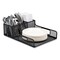 Mind Reader Network Collection Utensil, Napkin and Plate Countertop Organizer, 11.5 x 14.75 x 5.5, Metal, Black PSNAMESH-BLK - alternate 5